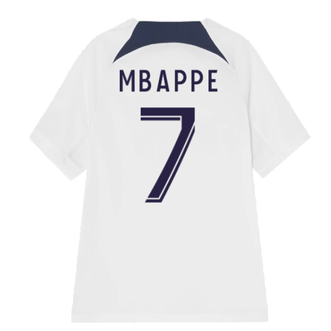 2022-2023 PSG Training Shirt (White) - Kids (MBAPPE 7)