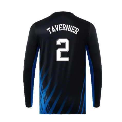 2022-2023 Rangers Training Long Sleeve Tee (Black) (TAVERNIER 2)