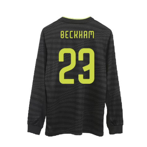 2022-2023 Real Madrid Authentic Long Sleeve Third Shirt (BECKHAM 23)