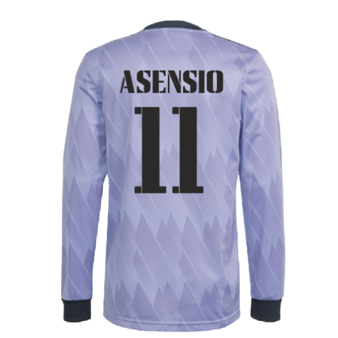 2022-2023 Real Madrid Long Sleeve Away Shirt (ASENSIO 11)