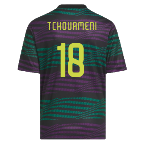 2022-2023 Real Madrid Pre-Match Jersey (Kids) (TCHOUAMENI 18)