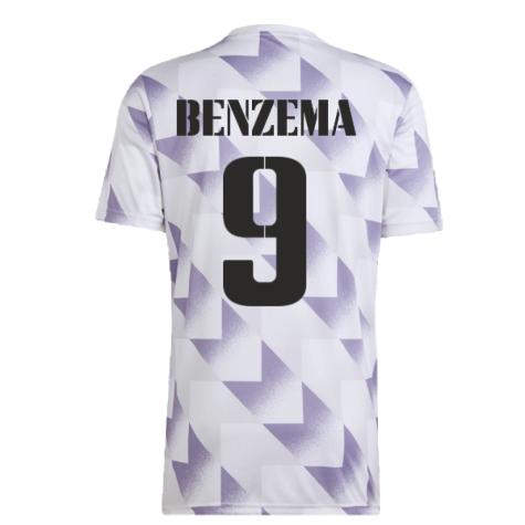 2022-2023 Real Madrid Pre-Match Shirt (White) (BENZEMA 9)