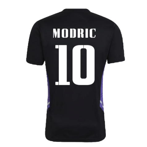 2022-2023 Real Madrid Training Shirt (Black) (MODRIC 10)