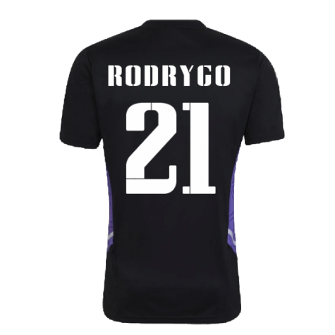 2022-2023 Real Madrid Training Shirt (Black) (RODRYGO 21)