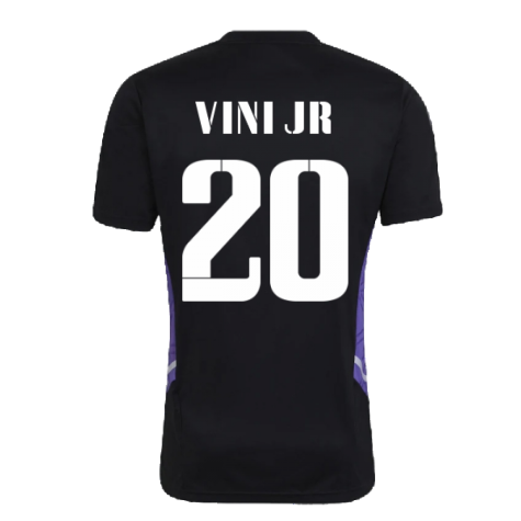 2022-2023 Real Madrid Training Shirt (Black) (VINI JR 20)