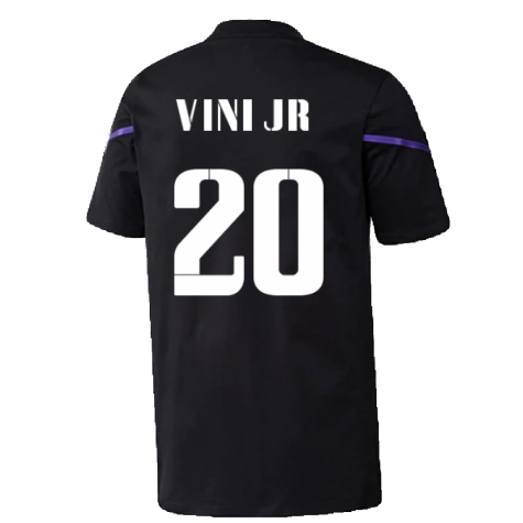 2022-2023 Real Madrid Training Tee (Black) (VINI JR 20)