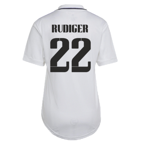 2022-2023 Real Madrid Womens Home Shirt (RUDIGER 22)