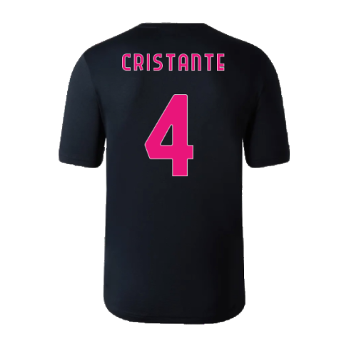 2022-2023 Roma Pre-Game Jersey Third (Black) (CRISTANTE 4)