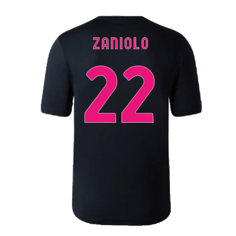 2022-2023 Roma Pre-Game Jersey Third (Black) (ZANIOLO 22)