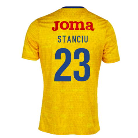 2022-2023 Romania Pre-Match Warm Up Shirt (Yellow) (STANCIU 23)