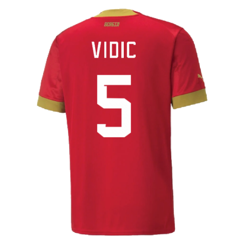 2022-2023 Serbia Home Shirt (VIDIC 5)