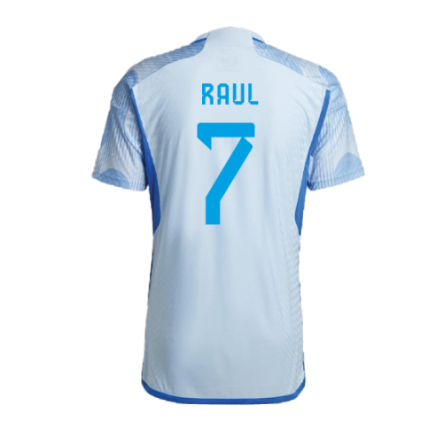 2022-2023 Spain Authentic Away Shirt (RAUL 7)