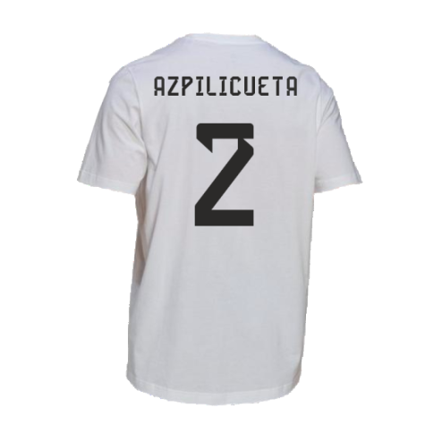 2022-2023 Spain DNA Graphic Tee (White) (Azpilicueta 2)