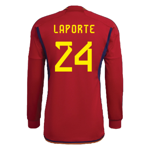 2022-2023 Spain Long Sleeve Home Shirt (LAPORTE 24)