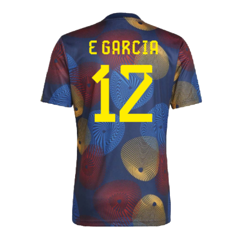 2022-2023 Spain Pre-Match Shirt (Navy) (E GARCIA 12)