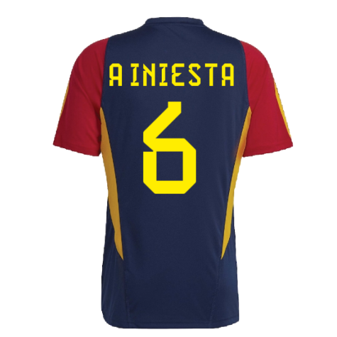 2022-2023 Spain Training Jersey (Navy) (A INIESTA 6)