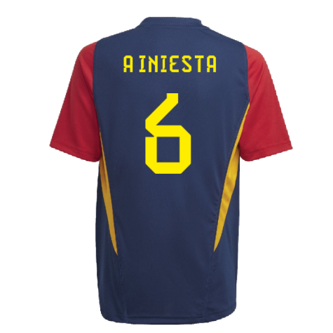 2022-2023 Spain Training Jersey (Navy) - Kids (A INIESTA 6)