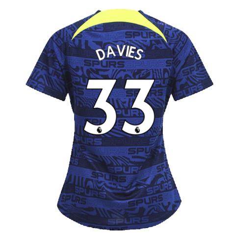 2022-2023 Tottenham Pre-Match Training Shirt (Indigo) - Ladies (DAVIES 33)