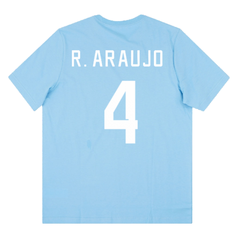 2022-2023 Uruguay FtblCore Tee (Blue) (R. ARAUJO 4)