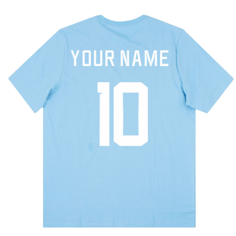 2022-2023 Uruguay FtblCore Tee (Blue) (Your Name)