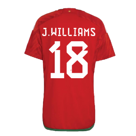 2022-2023 Wales Home Shirt (J.WILLIAMS 18)