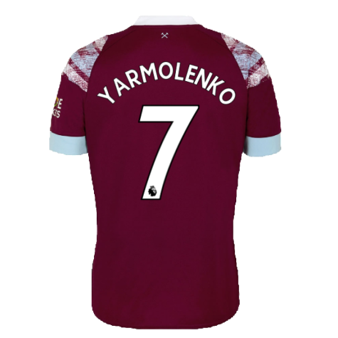 2022-2023 West Ham Home Shirt (YARMOLENKO 7)