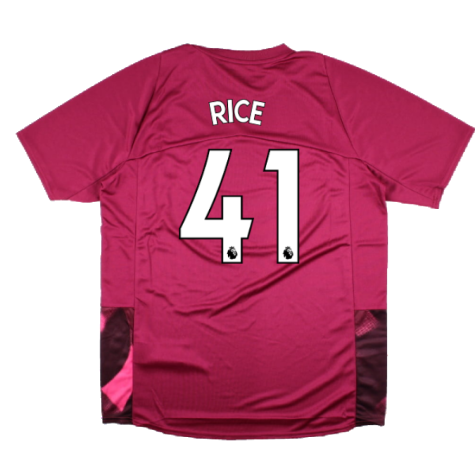 2022-2023 West Ham Training Jersey (S) - Red Plum (RICE 41)