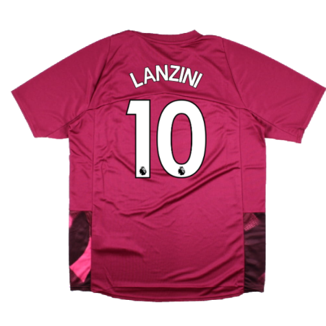 2022-2023 West Ham Warm Up Jersey (Grape Wine) (LANZINI 10)