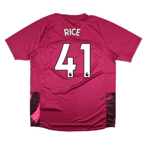 2022-2023 West Ham Warm Up Jersey (Grape Wine) (RICE 41)