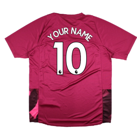 2022-2023 West Ham Warm Up Jersey (Grape Wine) (Your Name)