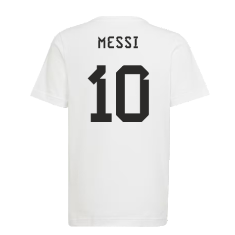 2022 Argentina World Cup Winners Tee (White) (MESSI 10)