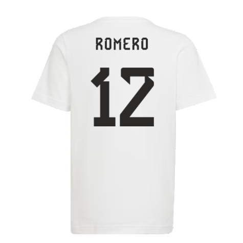 2022 Argentina World Cup Winners Tee (White) (ROMERO 12)