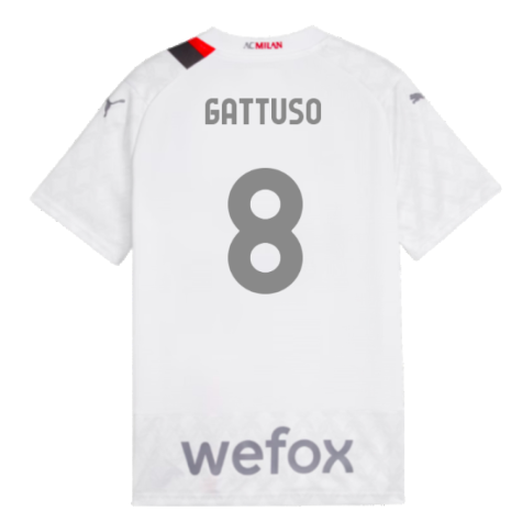 2023-2024 AC Milan Away Shirt (Kids) (Gattuso 8)