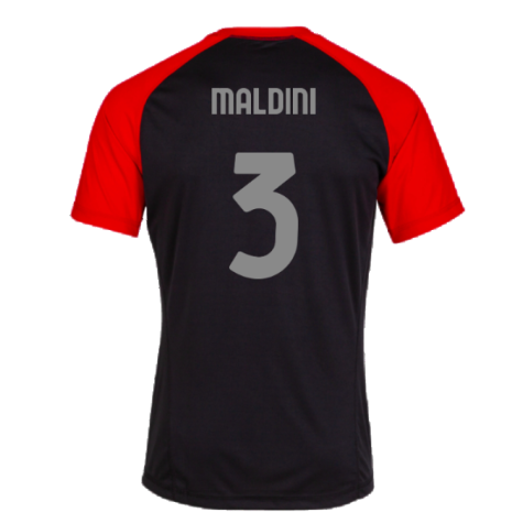 2023-2024 AC Milan Casuals Tee (Black) (Maldini 3)