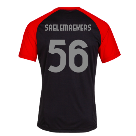 2023-2024 AC Milan Casuals Tee (Black) (Saelemaekers 56)