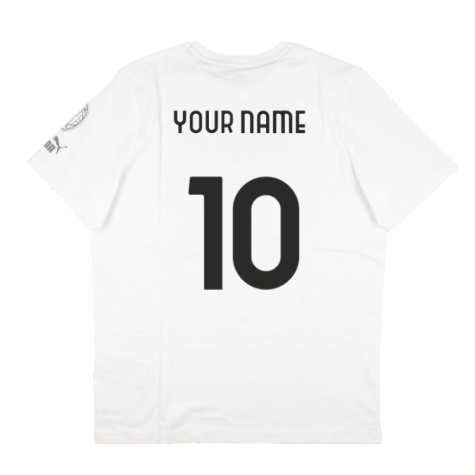 2023-2024 AC Milan FtblCore Graphic Tee (Grey) (Your Name)