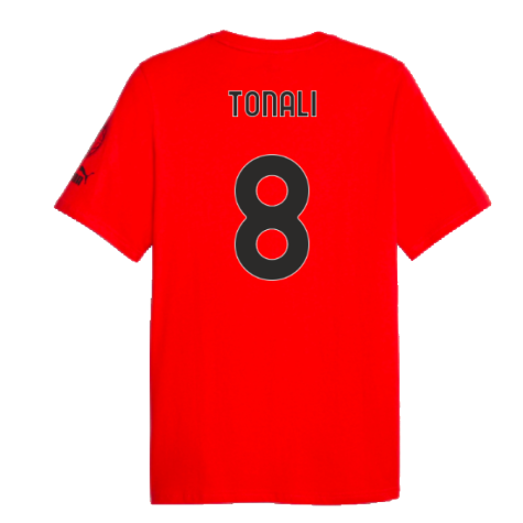 2023-2024 AC Milan FtblCore Graphic Tee (Red) (Tonali 8)