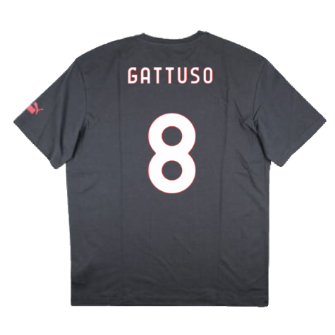 2023-2024 AC Milan FtblCulture Tee (Grey) (Gattuso 8)