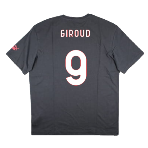 2023-2024 AC Milan FtblCulture Tee (Grey) (Giroud 9)