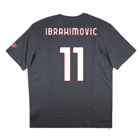 2023-2024 AC Milan FtblCulture Tee (Grey) (Ibrahimovic 11)