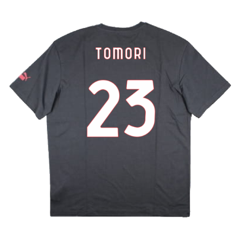 2023-2024 AC Milan FtblCulture Tee (Grey) (Tomori 23)