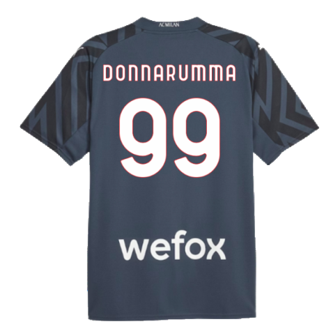 2023-2024 AC Milan Goalkeeper Home Shirt (Dark Night) (DONNARUMMA 99)