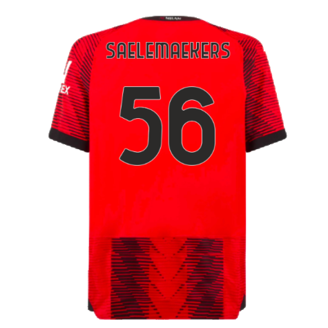 2023-2024 AC Milan Home Authentic Shirt (Saelemaekers 56)