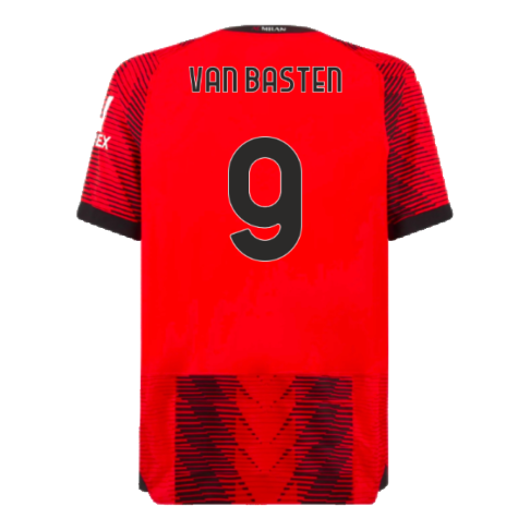 2023-2024 AC Milan Home Authentic Shirt (Van Basten 9)