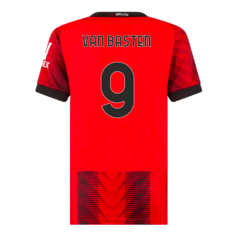 2023-2024 AC Milan Home Shirt (Ladies) (Van Basten 9)