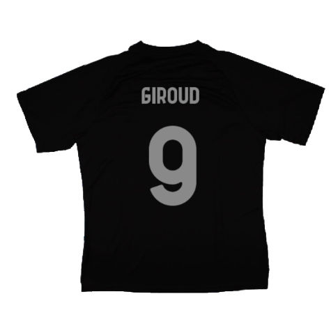 2023-2024 AC Milan Pre-Match Jersey (Black) (Giroud 9)