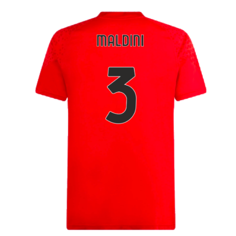 2023-2024 AC Milan Training Jersey (Red) (Maldini 3)