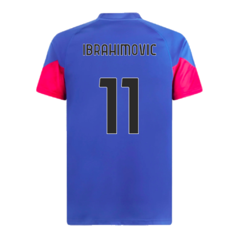 2023-2024 AC Milan Training Jersey (Royal Sapphire) (Ibrahimovic 11)