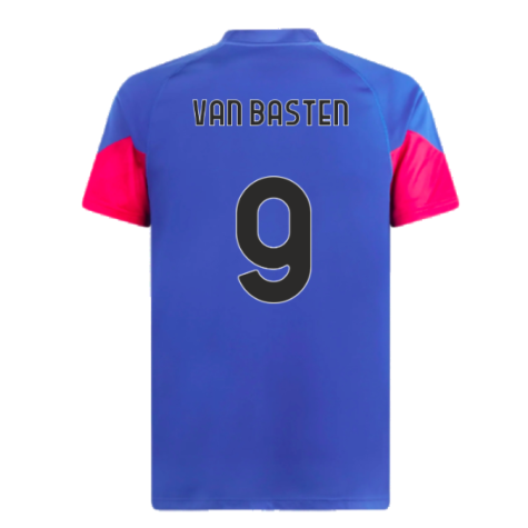 2023-2024 AC Milan Training Jersey (Royal Sapphire) (Van Basten 9)