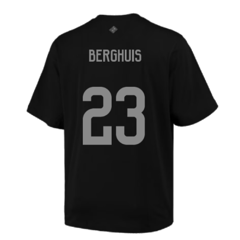 2023-2024 Ajax Lifestyler Oversized Tee (Black) (BERGHUIS 23)